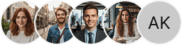 Multiple investor profile avatars on Royal Wertika trading review block
